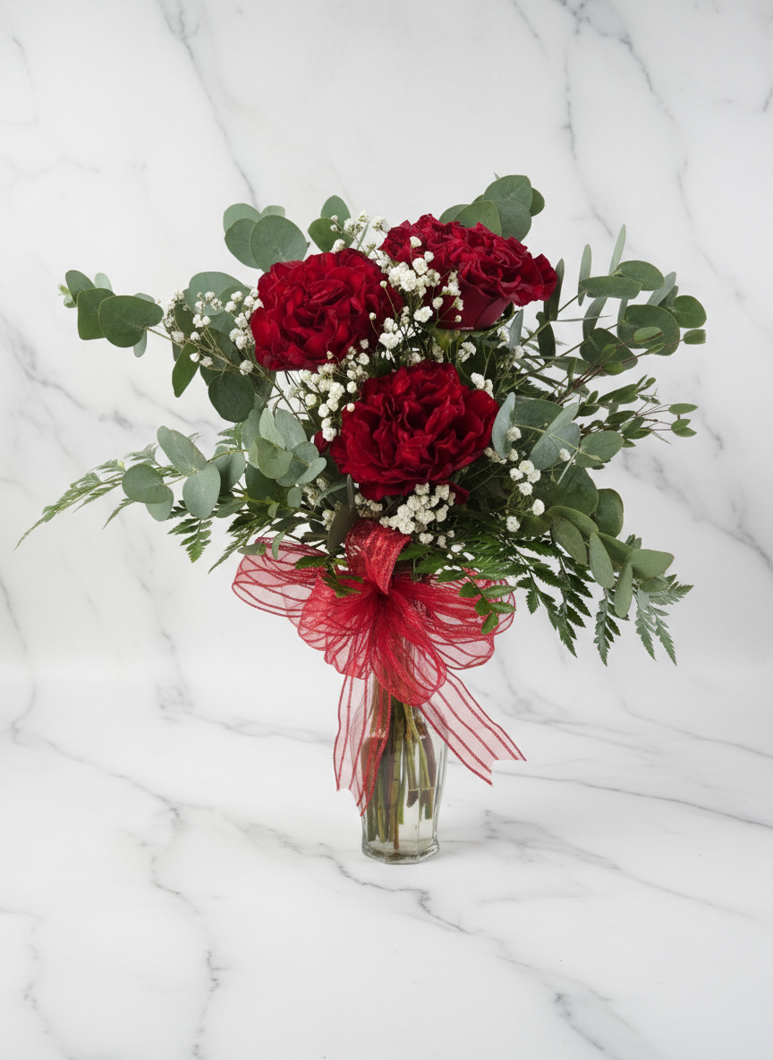 Triple Rose vase Deluxe